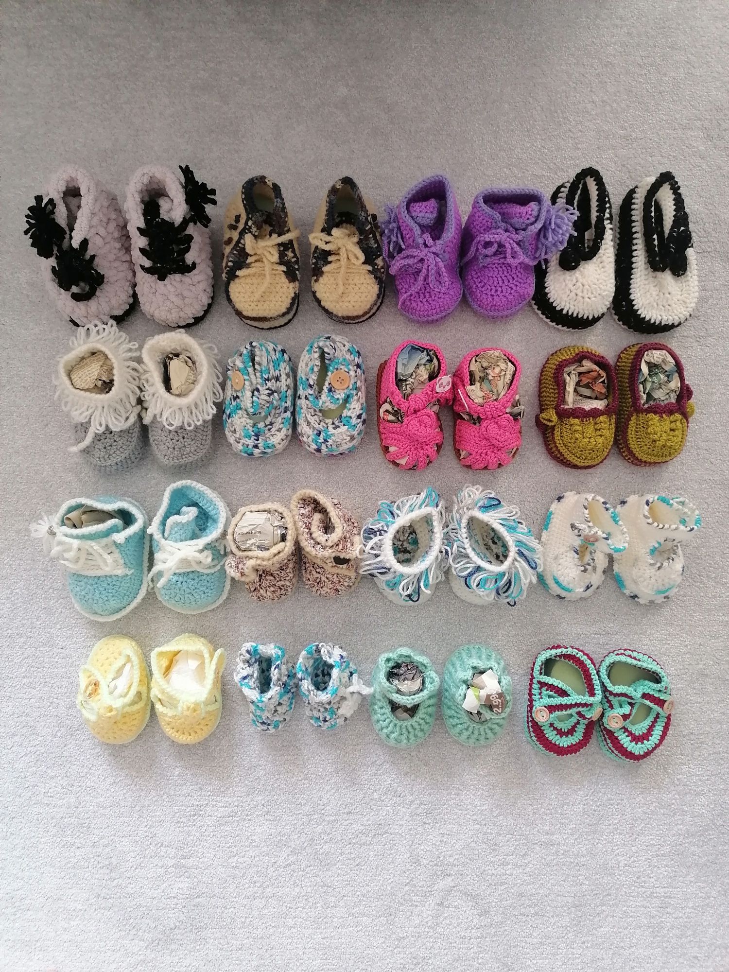 Botoșei croșetati pentru bebe hand made
