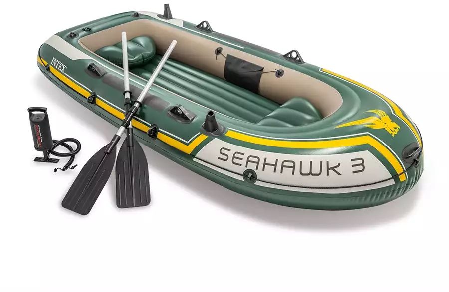Трехместная надувная лодка SeaHawk 300-Set ТМ Интекс
