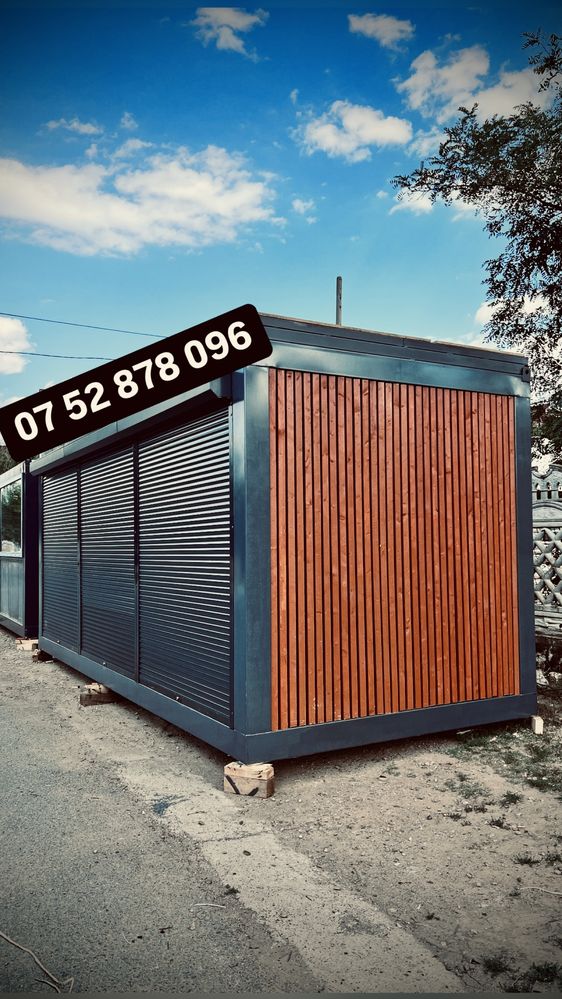 Containere modulare tip vitrina Riflaje lemn rulouri
