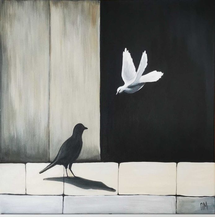 Абстрактна картина, акрил 50х50