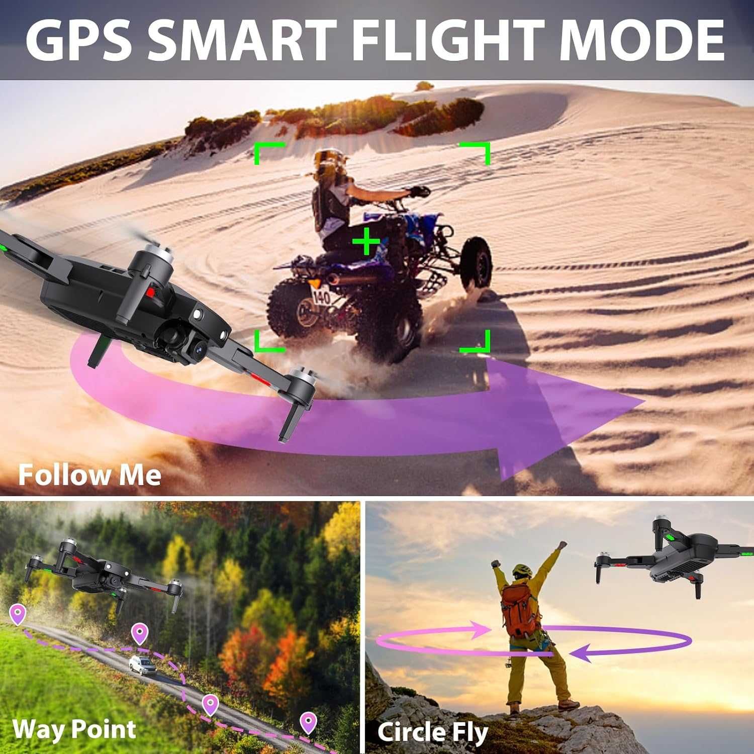 Dronă GPS cu cameră pentru adulți Dronă cu cameră HD 4K