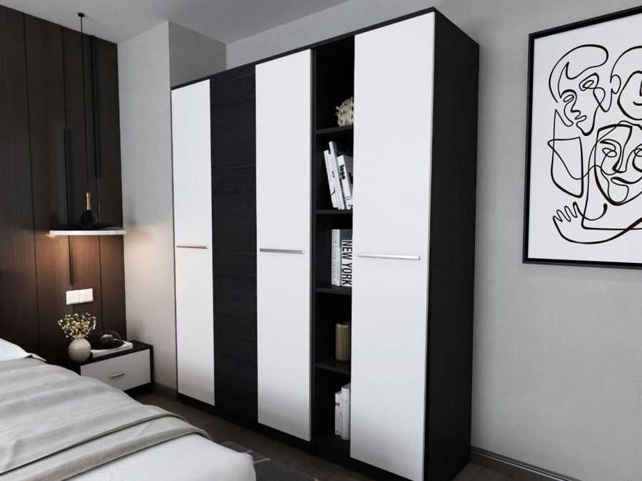 Set Dormitor Mario 3U 5 piese tapitat wenge