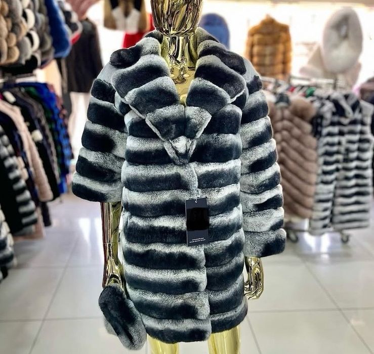 Haină de blană naturală Chinchilla – calitate superioară, model 3 în 1