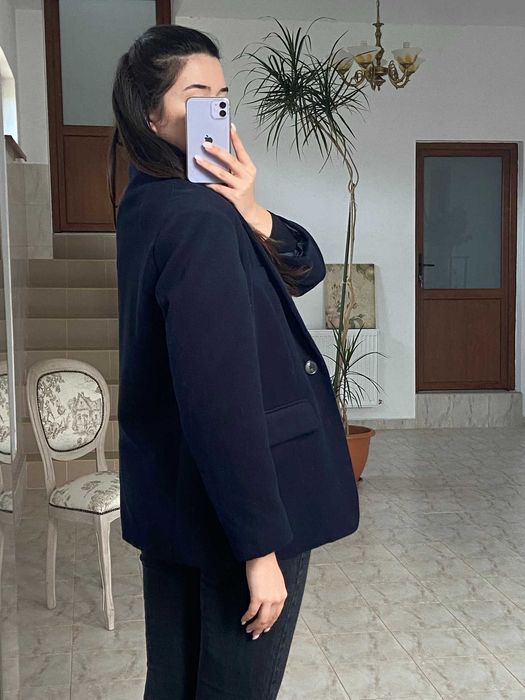 Sacou Coast NEPURTAT (marimea M) bleumarin, din stofa