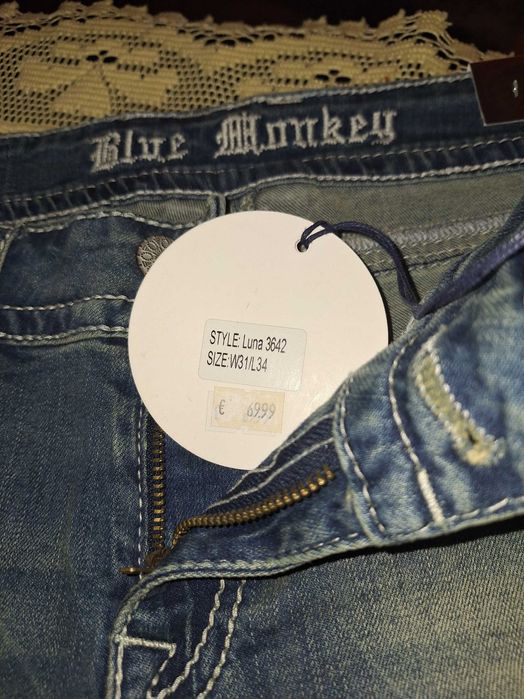 Jeans dama, nou cu etichete, Blue MonkeyW32L34