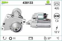 Electromotor, starter, VALEO 438133, 1,4 kw. Toyota citroen opel fiat