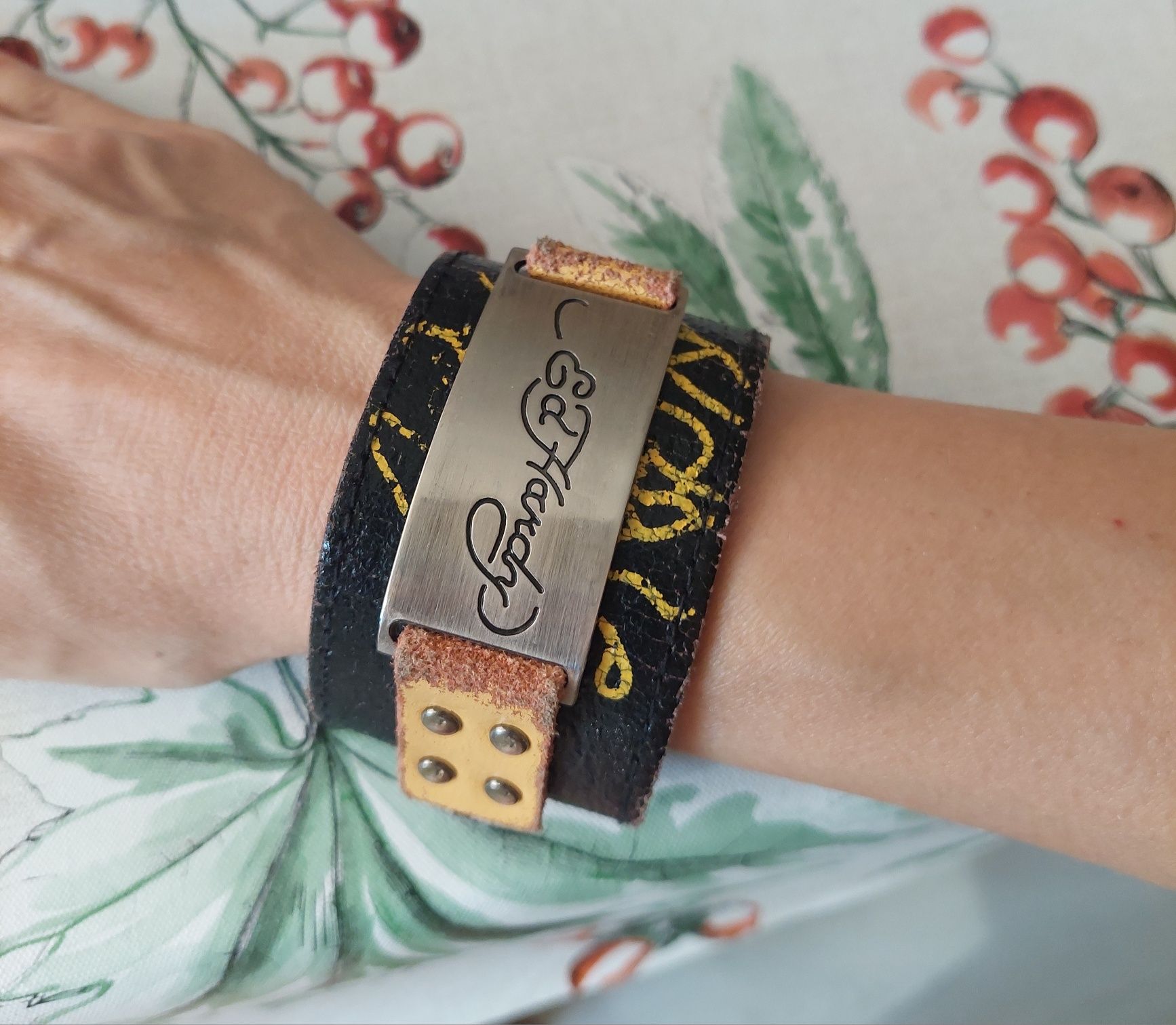 Кожена гривна Ed Hardy