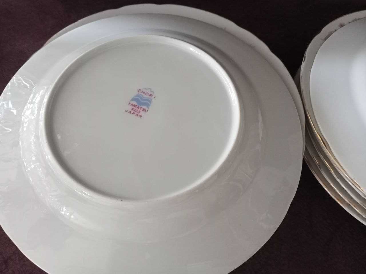 Комплект больших японских фарфоровых тарелок. Япония времен СССР.