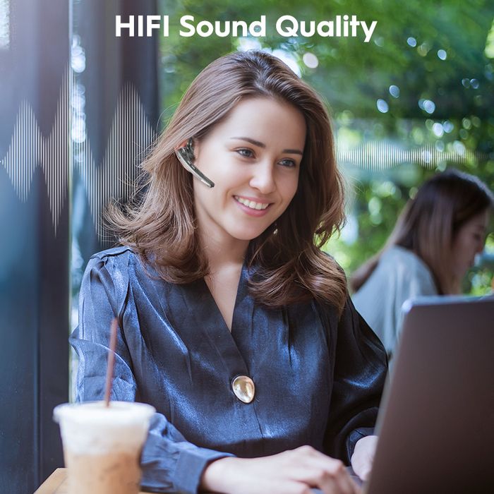 Casca bluetooth 5.1 New Bee M53 Multipoint, 13.6 grame, Neagra