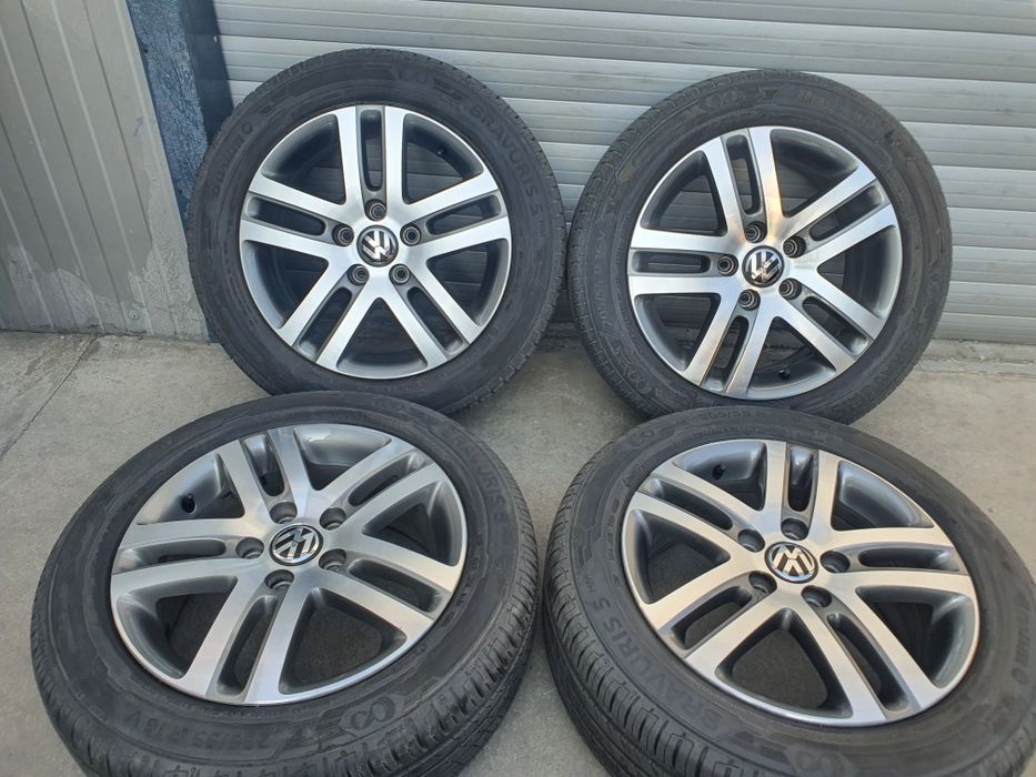 jante cu anvelope vara 205/55/16, originale pt vw golf 5,6,7,8,
