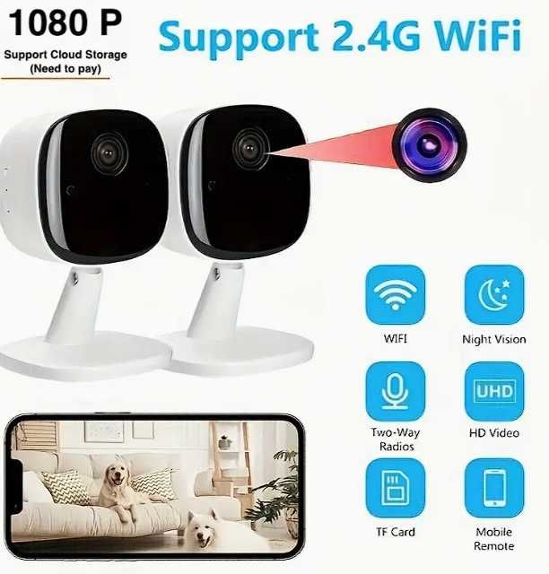 1080P HD WiFi Охранителна Камера с Нощно Виждане 360 Панорамен Изглед