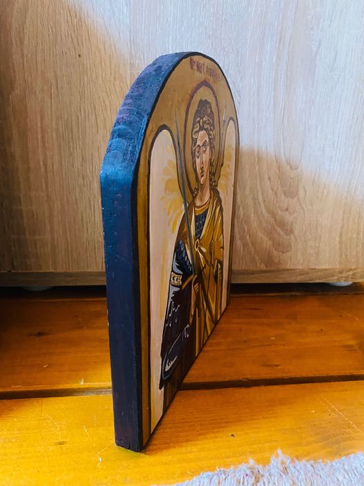 Icoana lemn Sf. Gheorghe - pictată manual