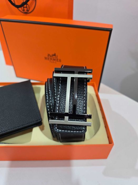 Set Hermes, portofel si curea