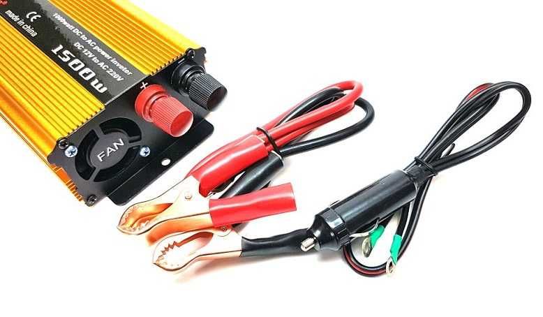 Преобразувател за ток/инвертор, от 12V на 220V, 1500W