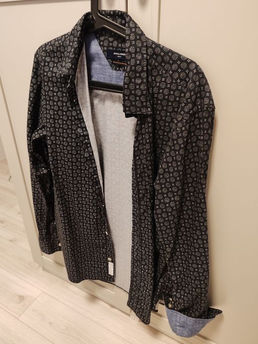Cămașă Jack & Jones, colecția Premium, neagra, mărimea L slim fit
