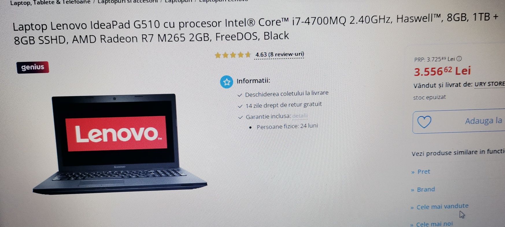 Laptop Lenovo G510