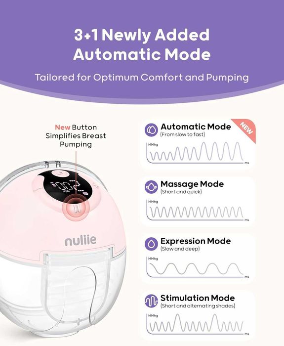 Електрическа помпа за кърма Nuliie S32, 4 режима, 9 нива, 24 мм