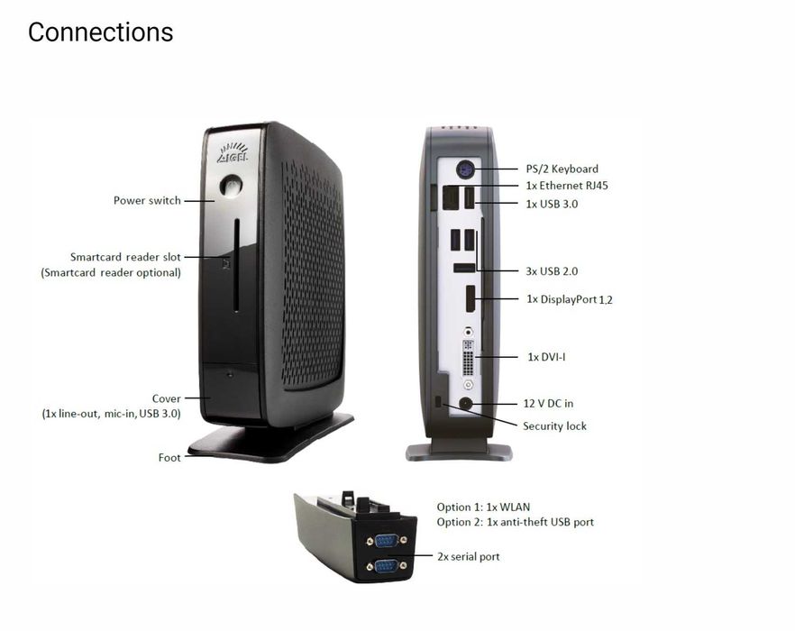 Calculator minisistem  desktop IGEL Thin Client M340C Black