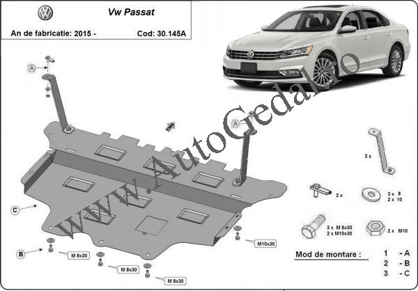 Scut motor metalic VW Passat B8 2015-prezent