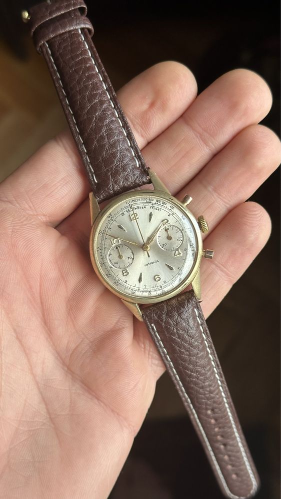 Ceas cronograf mecanic chronograph vintage vechi cu revizie