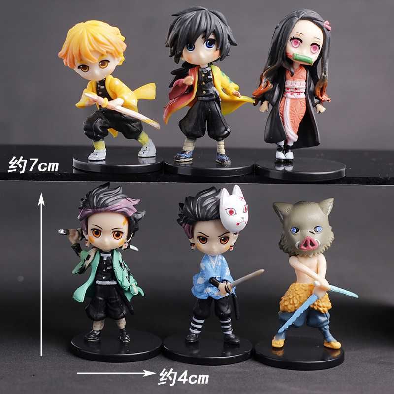 Set 6 Figurine Demon Slayer Anime