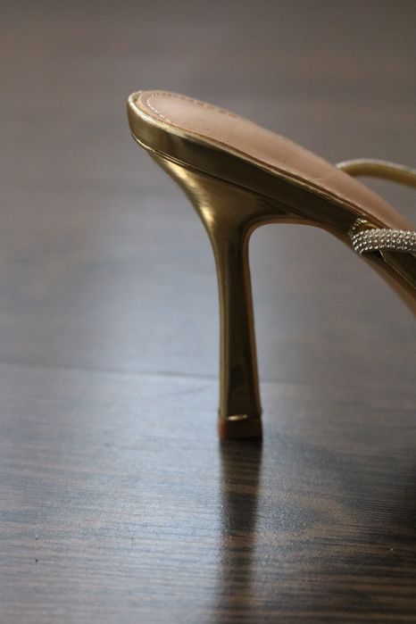 Sandale aurii cu toc 10cm