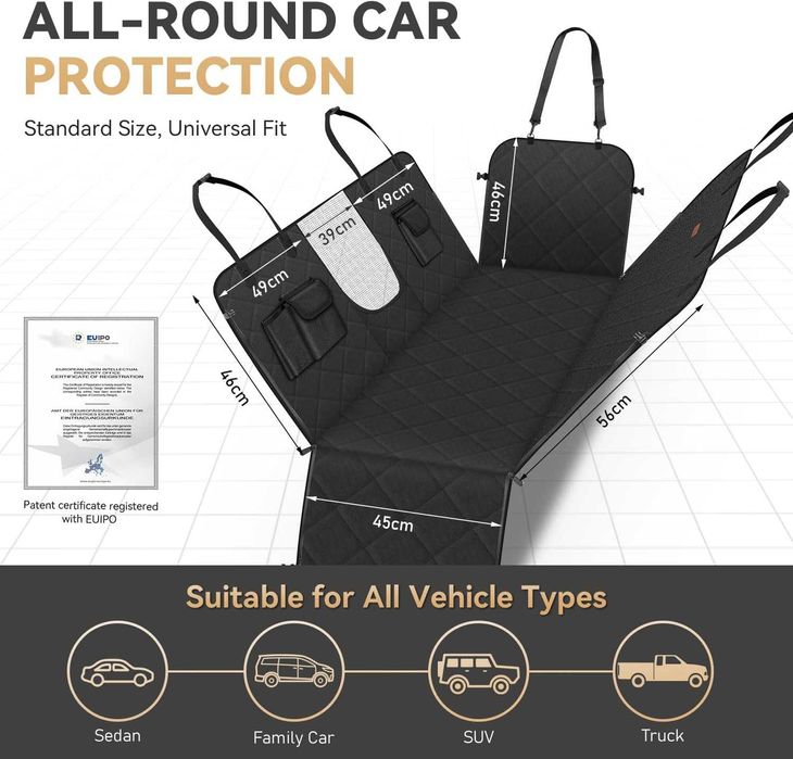 Husă de scaun auto pentru câini