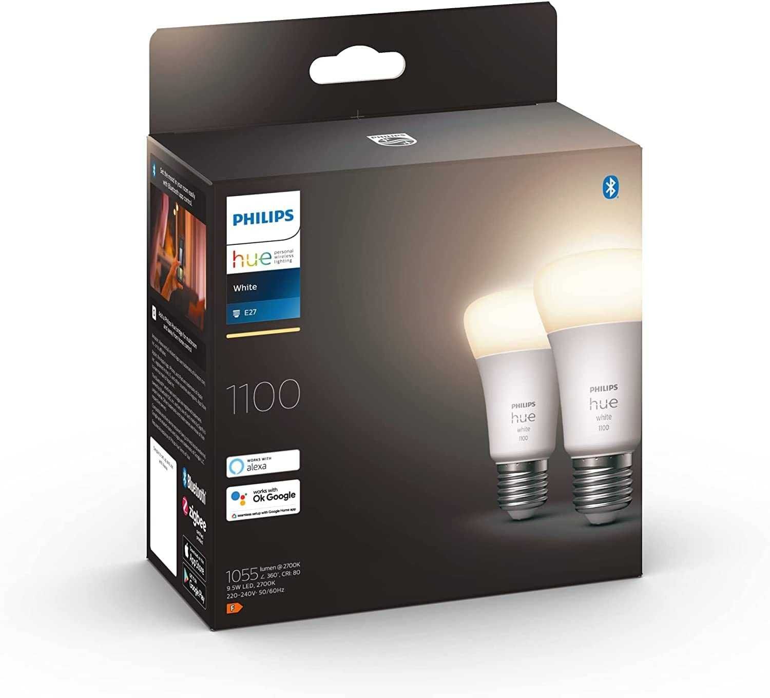 Pachet 2 becuri LED PHILIPS Hue White 75W - 1100 Lumen 2 buc. SIGILAT