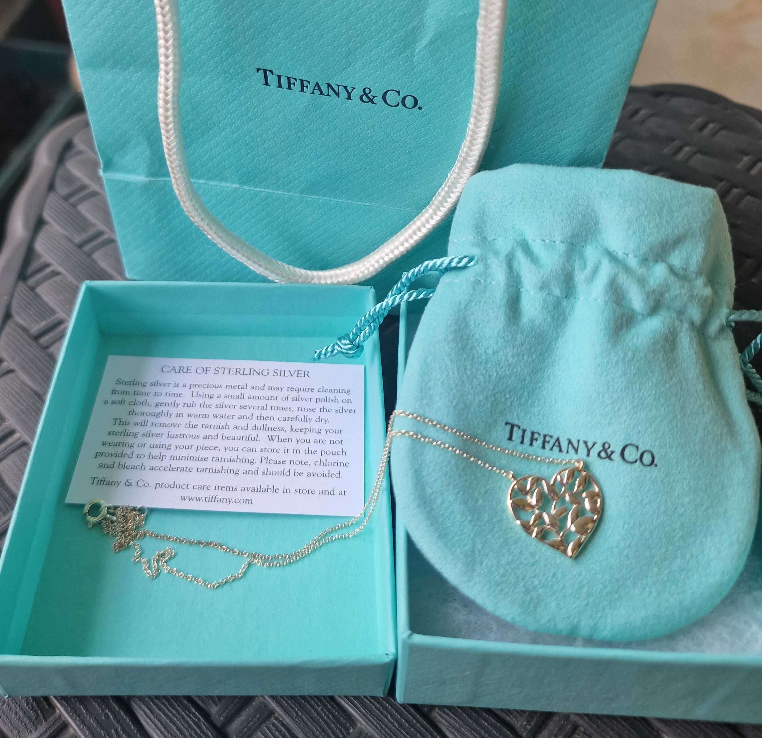 Оригинално сребърно колие на Тифани Tiffany & Co. Сърце