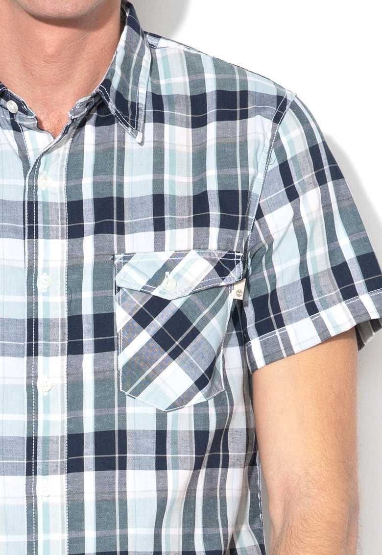 TIMBERLAND – Мъжка риза на каре с къси ръкави M–L–XXXL нова с етикети