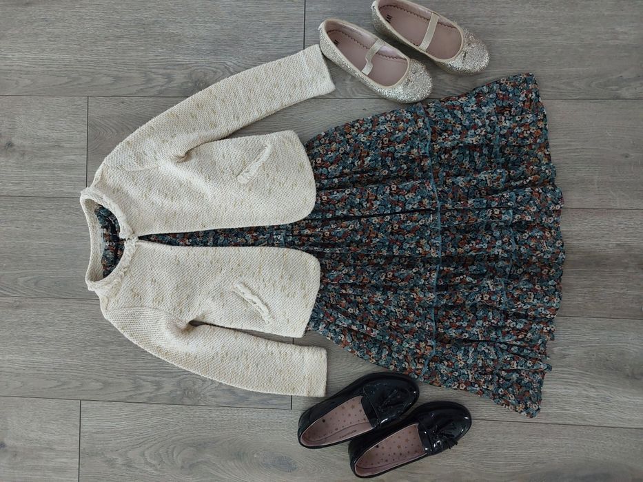 Lot fetite Rochița + bolero+ pantofi 7-8 ani
