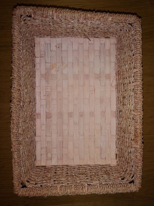 Coș dreptunghiular roz 21x30 cm