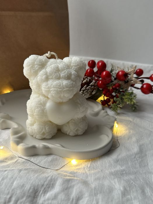 Новогодние свечи ручной работы в подарок из соевого воска