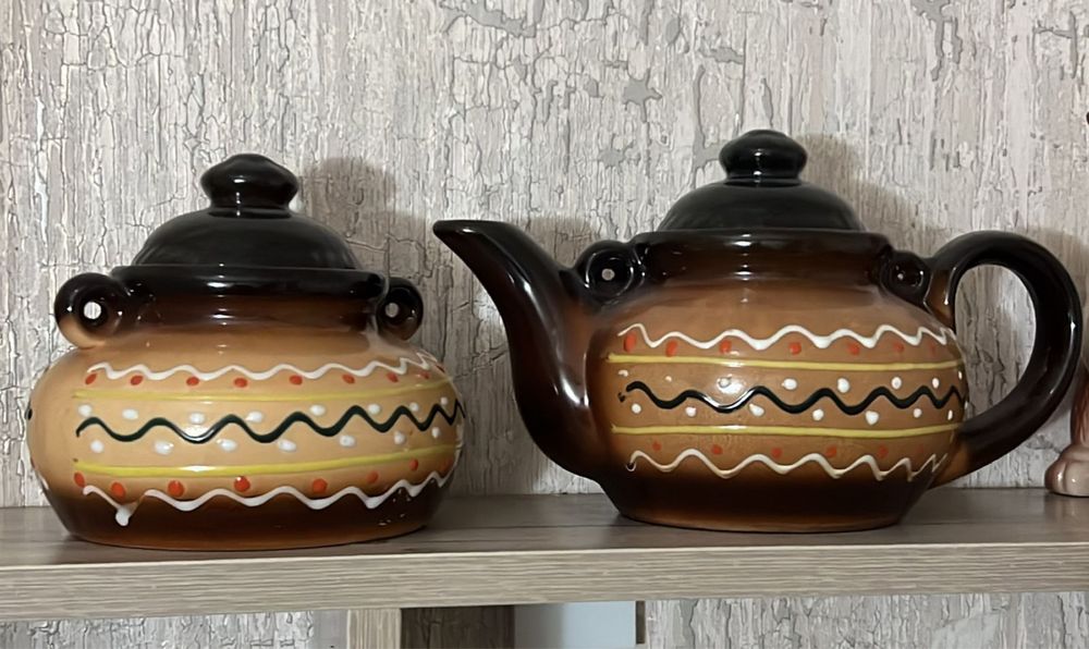 Чайник и сахарница ручной работы