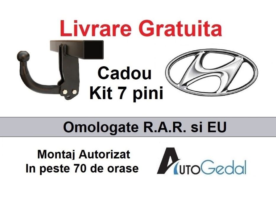 Carlig Remorcare HYUNDAI SantaFe 2012-2018 - Omologat RAR si EU