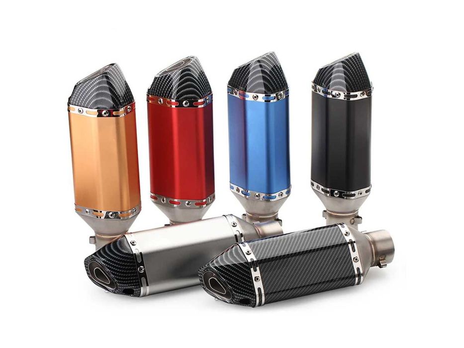 Evacuare AKRAPOVIC, toba sport pentru moto 300mm, albastru carbon