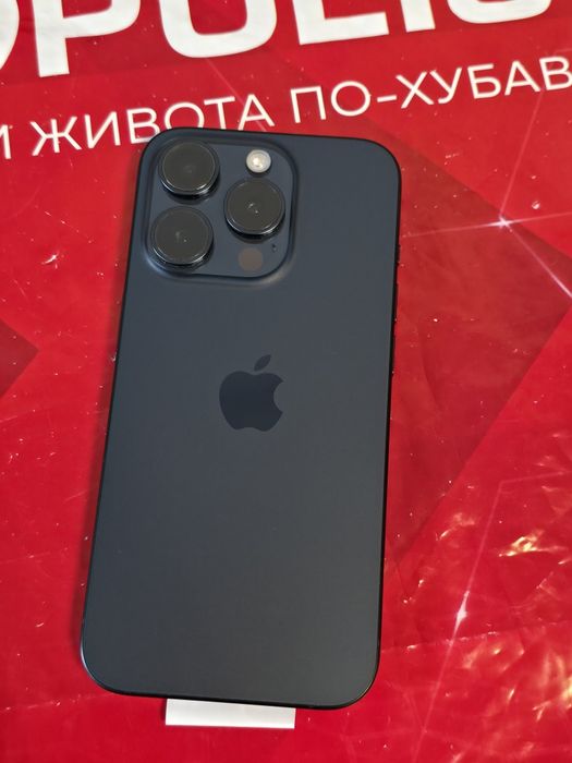 КАТО НОВ 512GB iPhone 15 Pro Гаранция от Технополис до 2025 Blue / Син