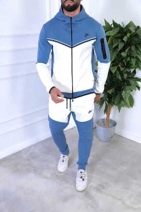 Trening Nike TECH Fleece Baby Blue / Bumbac 100% / Set complet