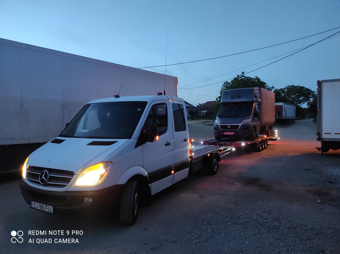 Vand mercedes sprinter ansamblu an 2009 doka platforma transportor aut