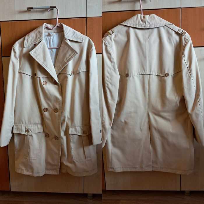 Trenchi damă , crem , material bumbac