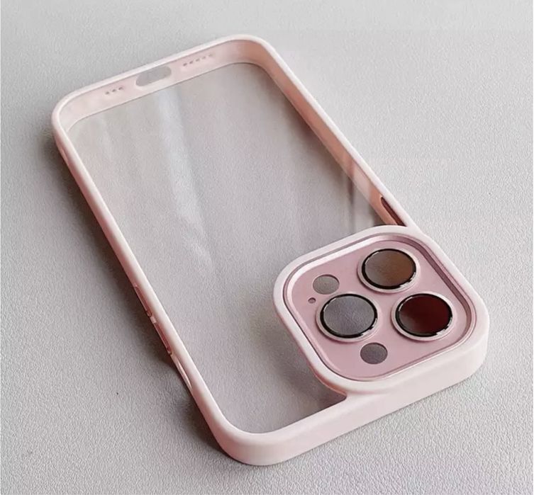 Iphone 12/13/PRO/MAX Husa Full Camera Spate Plexi Type Margine Silicon