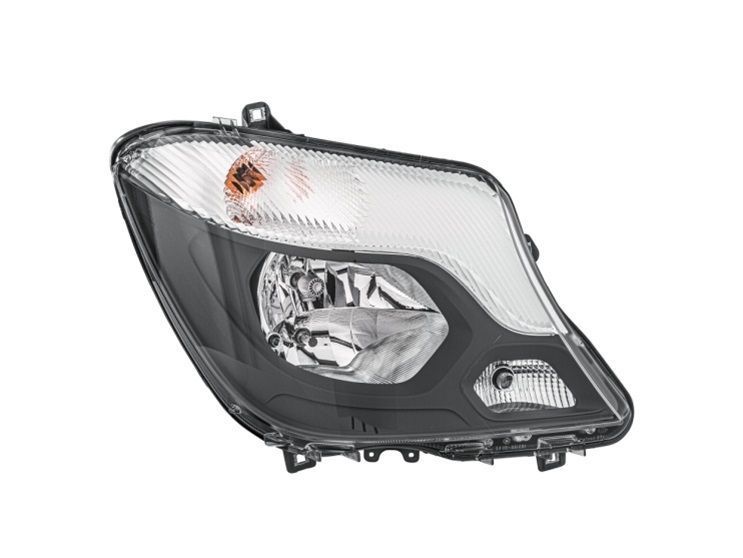 Far Mercedes Sprinter 210-519, 10.2013-06.2018, RapidAuto, fata, partea dreapta, cu sistem iluminat in curba; cu lumina de zi; H7+H7+H7+PY21W+W21W+W5W; electric; cu motor;