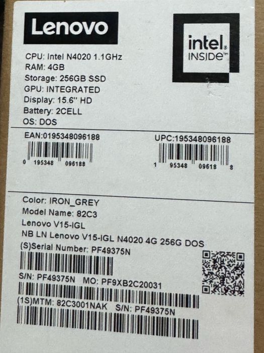 Lenovo V15-IGL 82C3