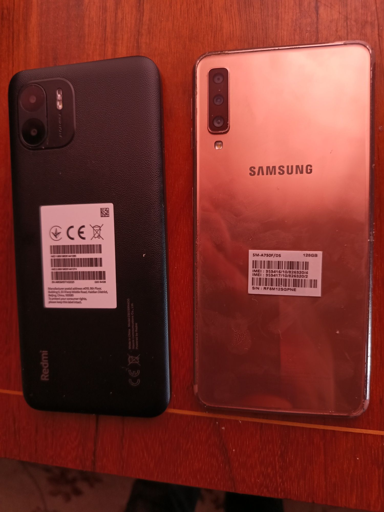 Samsung A7 glod Redmi A 2