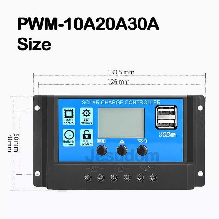 Controller regulator panouri solare 30A