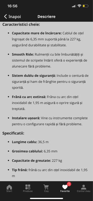 De vanzare trioliana 36 M lungime