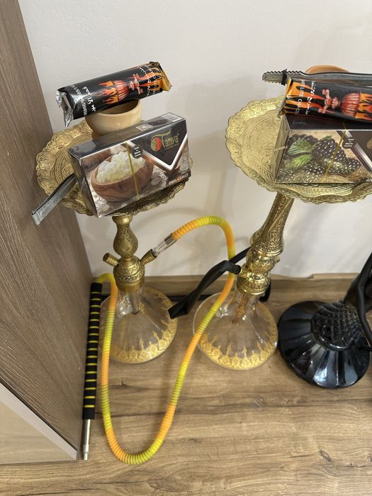 Narghilea nouă – set complet cu aromă, clește și cărbuni