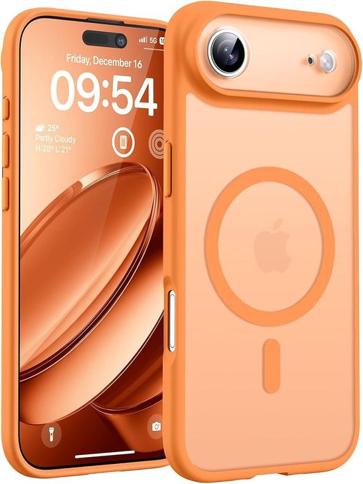 Матов magsafe кейс за apple iphone 17 air - оранжев