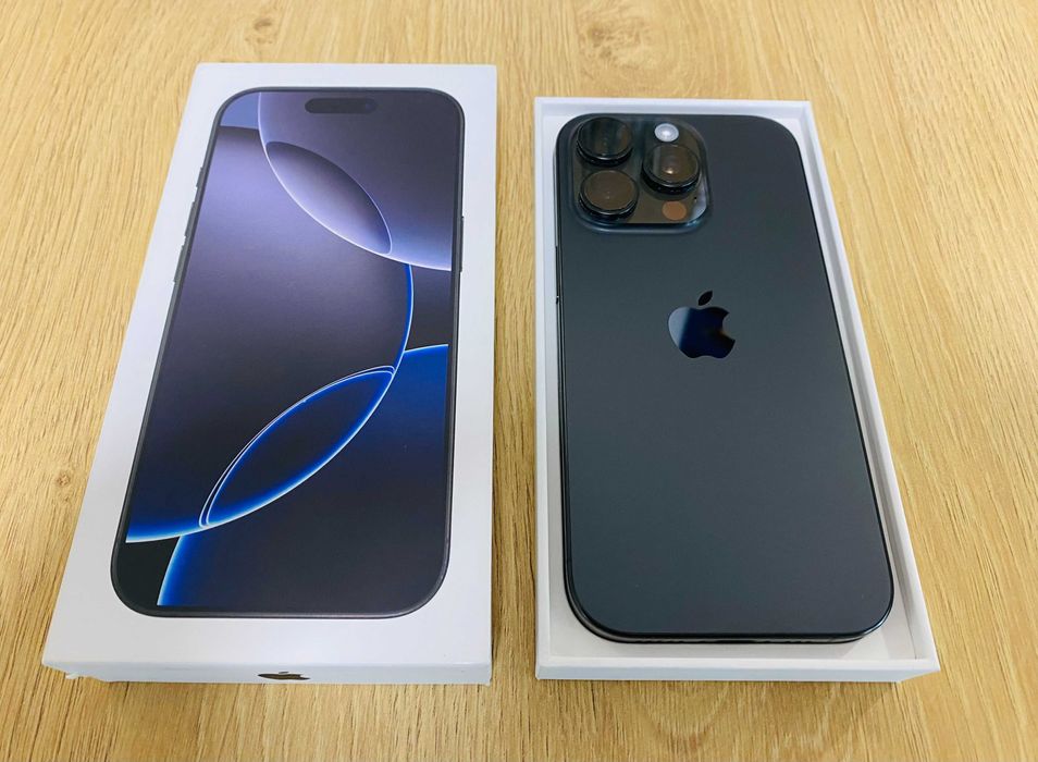 НОВ !!! Apple iPhone 16 Pro, 256GB, 5G, Black Titanium, 100%