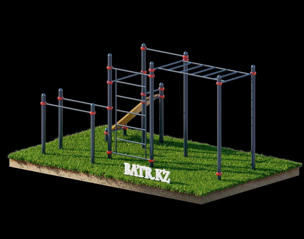 Воркаут BS-51 от завода BATR.KZ! Турник, Шведская стенка, Тренажеры!